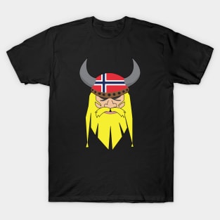 Norwegian viking with Norway flag T-Shirt